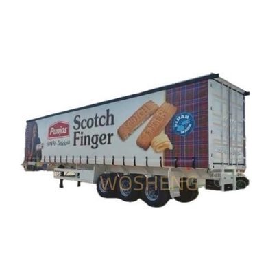 Wosheng 3 Axles 40/45ft PVC Waterproof Side Curtain Semi Trailer for Sliding Truck