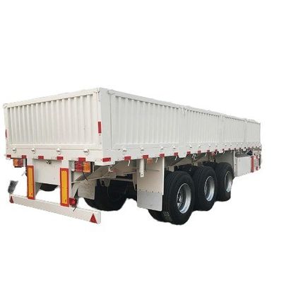 Directly Sell Flat Bed Side Wall Semi Trailer with 12 Twist Locks 12400x2500x1550