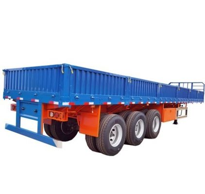 40-100 Ton 3 Axles Dropside Sidewall Semi Trailer for Heavy Duty Cargo Transportation