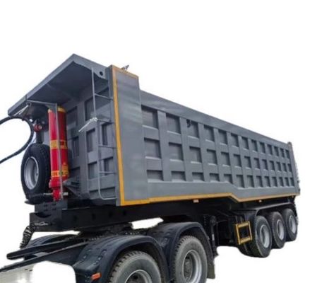 Customizable 3 Axles Hydraulic Rear Dump Semi Trailer for Sand Stone Grain Transporting