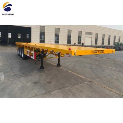 Container Flatbed Semi Trailer with Leaf Spring 90x13/16x10 Layers and 30-70t Capacity