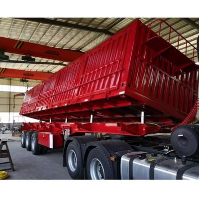 13/16 Ton Axle Side Semi Tipping Trucks for Bulk Cargo Steel Material from Professional