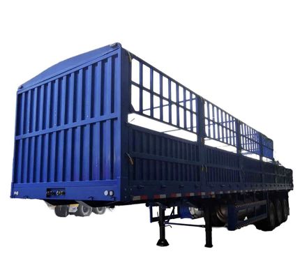 Steel Transportation with 3/4 Axle Flat Type Side Fence Semi Trailer from Professional