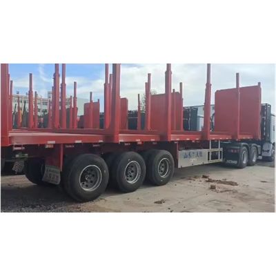 4 Axle WS Log Timber Transport Semi Truck Trailer for Wood Cargo Transportation
