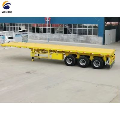 Tire 12R22.5 40FT Flatbed Semi Trailer for Building Materials and Container Transport