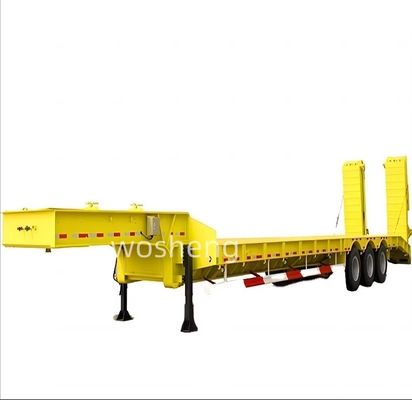 Customized 3/4 Axles Low Bed Semi Trailer for Container Transportation