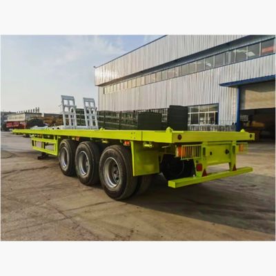 50ft 53ft Flatbed Semi-Trailer 3 Axle Steel Flatbed Trailers for on Truck Trailer