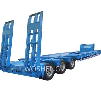 Main Beam Q345B / T700 Steel 40 Ton Lowbed Trailer for Heavy Duty Cargo
