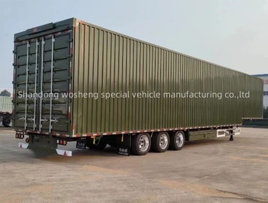 Wosheng 3 Axle Logistics Wingspan Van Semi Trailer with 12R22.5 Tires and 13T/16T Axles
