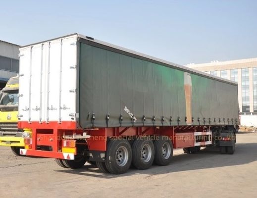 Wosheng 3 Axles 40FT 45FT PVC Tarpaulin Side Curtain Semi Trailer with Suspension System