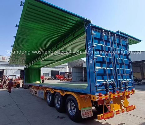 Customizable 3 Axle Wing Open Van Semi Trailer for 30/40tons Logistics Transportation