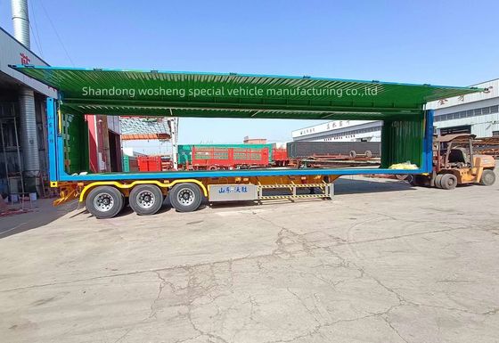 Customizable 3 Axle Wing Open Van Semi Trailer for 30/40tons Logistics Transportation
