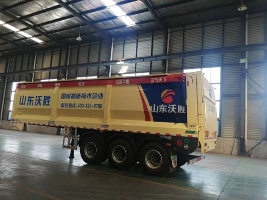 Truck Trailer with Wosheng Model Intelligent Crawler Belt and Automatic Conveyor Belt