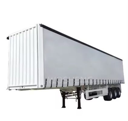 Top Selling Curtain-Sider Sliding Truck Trailer with Mechanical/Air Suspension Wosheng