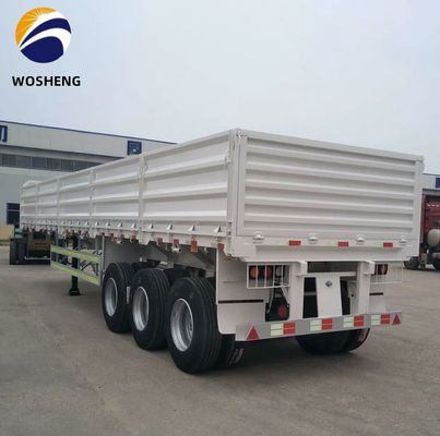 Fence Type Flatbed Semi Trailer with Drop Side Board Side Wall and Air Bag Suspension