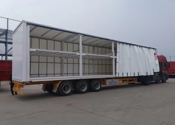 Top Selling Curtain-Sider Sliding Truck Trailer with Mechanical/Air Suspension Wosheng