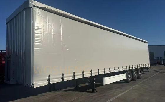 Top Selling Curtain-Sider Sliding Truck Trailer with Mechanical/Air Suspension Wosheng