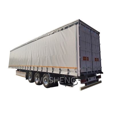 3 Axle 40ft 45ft PVC Tarpaulin Curtain Side Semi Trailer with Sliding Truck Design