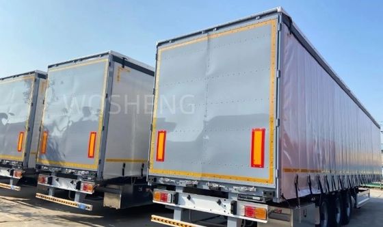 3 Axle 40ft 45ft PVC Tarpaulin Curtain Side Semi Trailer with Sliding Truck Design
