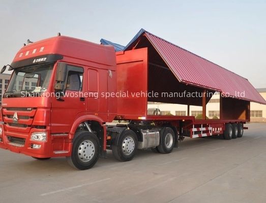 Wosheng 3 Axle 30/40ton Logistics Wingspan Van Semi Trailer with Flying Wingvan Box