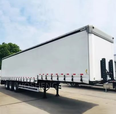 Wosheng 3 Axles 40ft 45ft Curtain Side Semi Trailer for Versatile and Cargo Transport