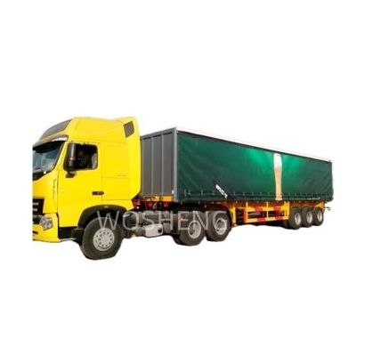 Sliding Side Curtain 3 Axles PVC Tarpaulin Semi Trailer for Heavy Load Transportation