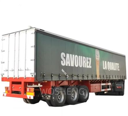 Sliding Side Curtain 3 Axles PVC Tarpaulin Semi Trailer for Heavy Load Transportation