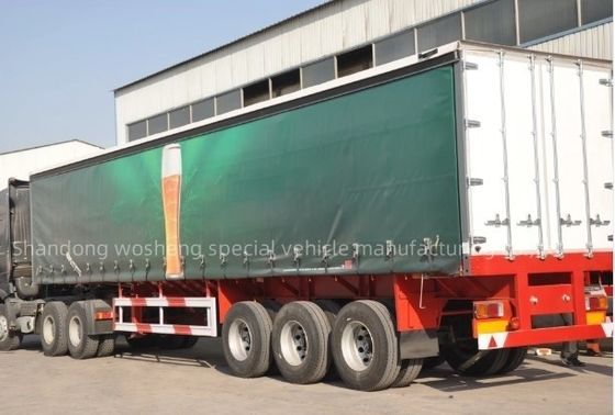 Sliding Side Curtain 3 Axles PVC Tarpaulin Semi Trailer for Heavy Load Transportation