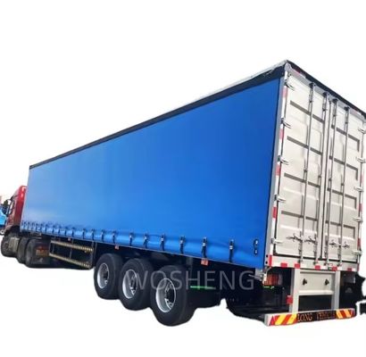 Wosheng 3 Axles 40ft 45ft PVC Waterproof Curtain Side Semi Trailer for Express and Logistics