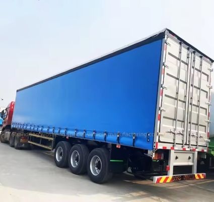 Wosheng 3 Axles 40ft 45ft PVC Waterproof Curtain Side Semi Trailer for Express and Logistics