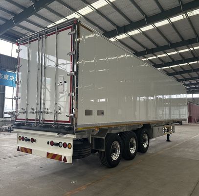 Q345B / T700 Steel Main Beam 3 Axles Refrigerated Van Semi-Trailer for Transporting Cargo