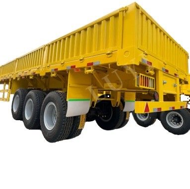 Truck Trailer with CCC ISO Approved 3 Axles Side Wall Semi Trailer Flat Bed Fence