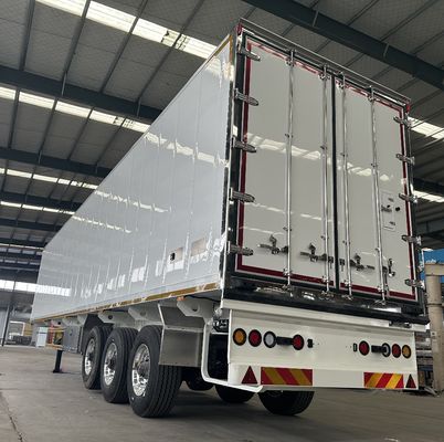 Q345B / T700 Steel Main Beam 3 Axles Refrigerated Van Semi-Trailer for Transporting Cargo