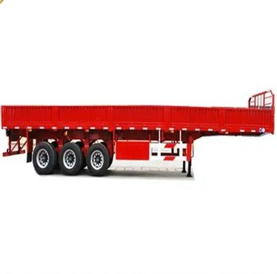 Steel Semi Trailer for 3 Axles Max Capacity 100ton Metal Board Fence According to Customer