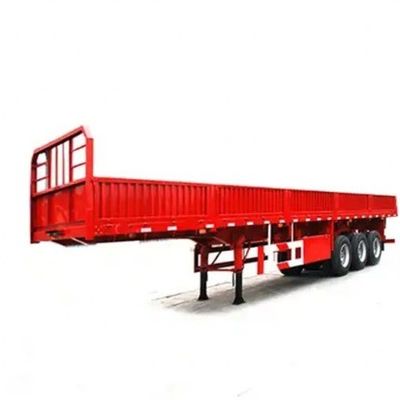 Truck Semi Trailer with Removable Drop Sidewall and Versatile Multi Purpose Design