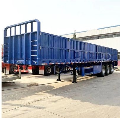 Truck Semi Trailer with Removable Drop Sidewall and Versatile Multi Purpose Design