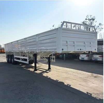 Truck Semi Trailer with Removable Drop Sidewall and Versatile Multi Purpose Design