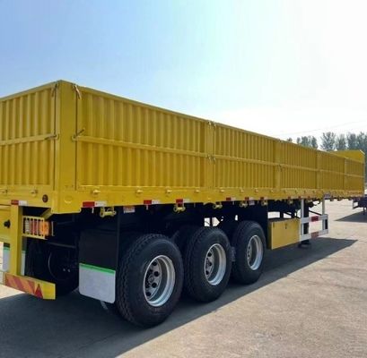 Steel Material 40 Tons Fence Type Cargo Flat Lorry Truck Tailer Side Wall Semi Trailer
