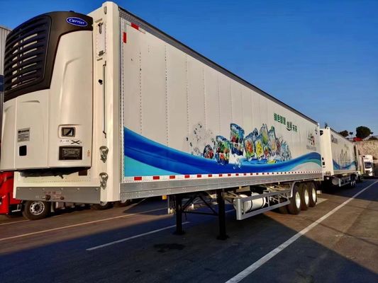 3 Axles Van Refrigerated Semi-Trailer Steel Box for Cargo Transport Refrigeration