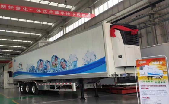 3 Axles Van Refrigerated Semi-Trailer Steel Box for Cargo Transport Refrigeration
