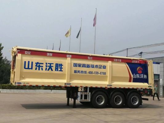25 Cubic 3 Axles Conveyor Belt Tipper Trailer Tractor for Coal Slurry