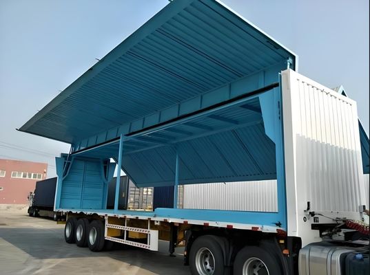 Customizable Color 40 Tons Wingspan Van Semi Trailer with 12 Wheels and 40 Feet Length