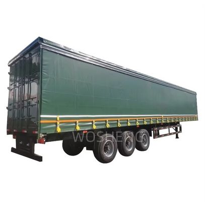 40ft 45ft PVC Curtain Sider Semi Trailer Side Curtain Sliding Truck Trailers Wosheng
