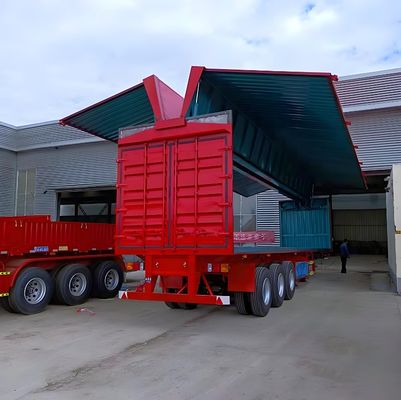 Customizable Color 40 Tons Wingspan Van Semi Trailer with 12 Wheels and 40 Feet Length