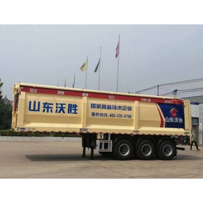 3 Axle 60tons Crawler Dump Trailer with Mechanical Suspension and Conveyor Belt