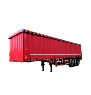 Tailored Wosheng 3 Axle Side Curtain Semi Trailer with Dual Line WABCO Brake System