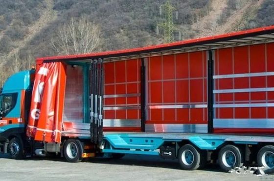 Tailored Wosheng 3 Axle Side Curtain Semi Trailer with Dual Line WABCO Brake System