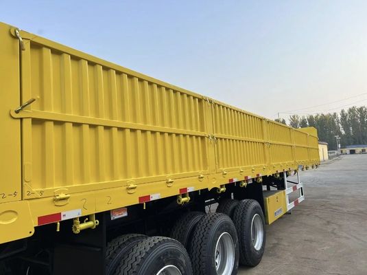 12.4m Flat Bed Fence Trailer for Truck Max Payload 50000 kg 3-4 Axles Top Ranking