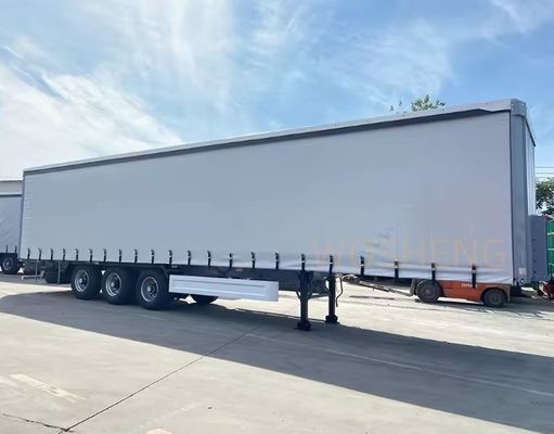 OTTC 3 Axles 40ft 45ft White Curtain Side Sliding Truck Semi Trailer for Russian Market