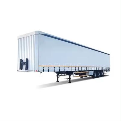 40-50 Ton 3 Axles White 40ft 45ft PVC Curtain Side Truck Semi Trailer for Truck Trailer